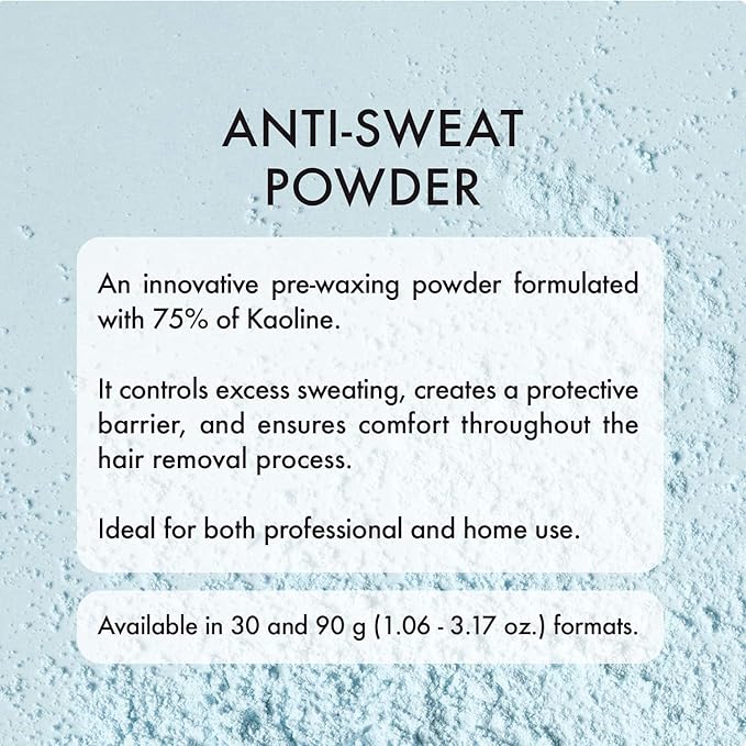 Italwax Help Line Anti-Sweat Powder 1.06 oz (30g) – Soothing Kaolin Formula – Prepares Skin for Waxing – Controls Moisture – For Professional and Home Use-GlimoraGlow