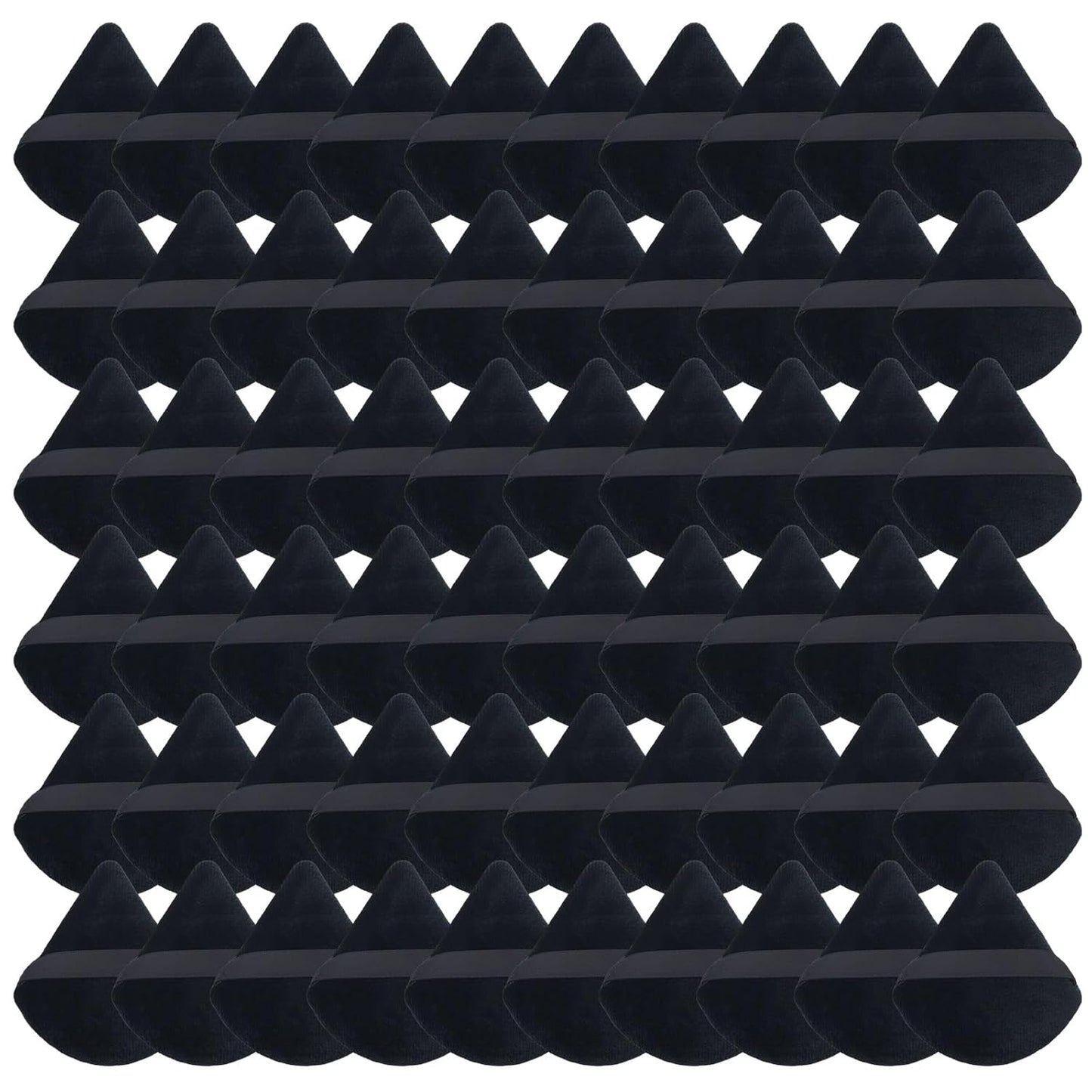 Triangle Makeup Powder Puff, 60pcs Setting Powder Puffs, This Cosmetic Wedges For Face, Under Eyes And Neck, Velvet Material-GlimoraGlow