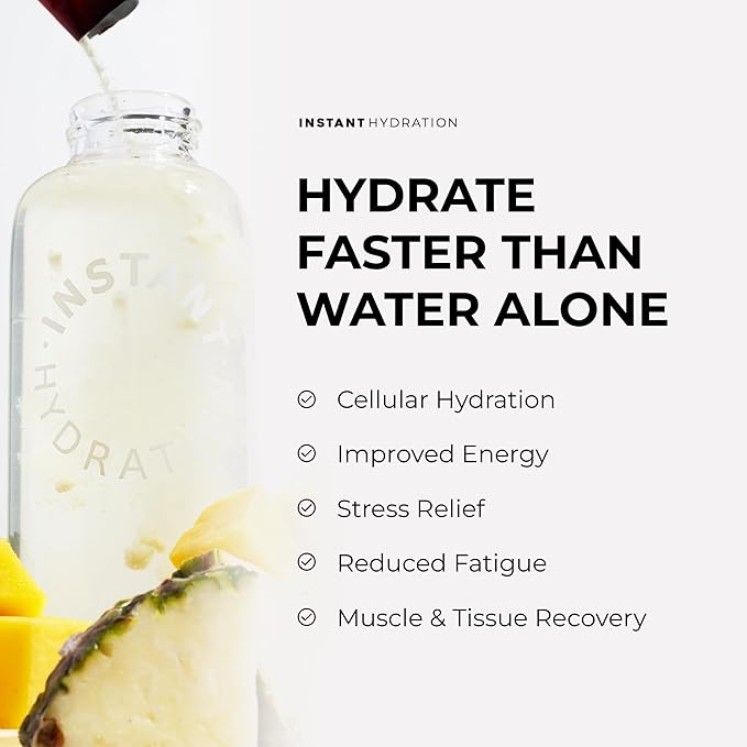 Instant Hydration Electrolytes Powder Packets - Mango Pineapple Drink Mix - Zero Sugar - Keto, Vegan, Gluten-Free, Non-GMO - Boost Recovery, Brain Health, Muscle & Tissue Support- 30 Sticks-GlimoraGlow