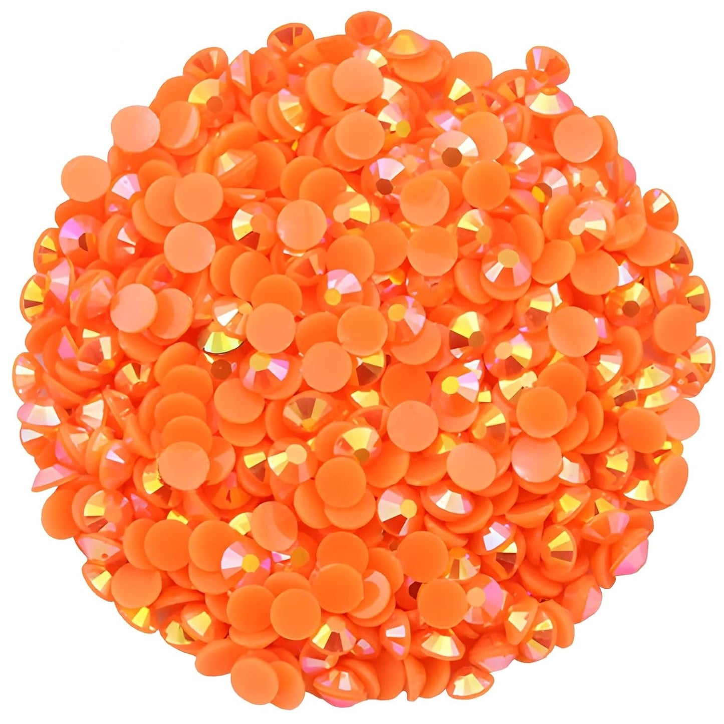 1440 Pcs SS20 5mm Flatback Rhinestones for Nails Art Crafts Glitter Round Shine Gems AB Crystals DIY Clothes Shoes （Orange AB）-GlimoraGlow