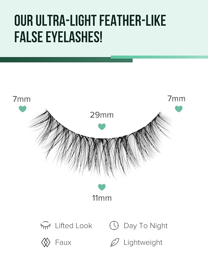 Lashes Wispy False Eyelashes Natural Mink Lashes Small Strip Lashes Wispies Eyelashes Short Eyelashes Natural Look Eye Lashes Pack 7 Pairs-GlimoraGlow