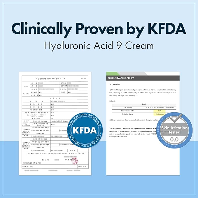 Hyaluronic Acid 9 Cream, Vitamin B5, Collagen, Niacinamide, Centella Asiatica Extract, Long-lasting Hydration, Daily Moisturizer Face Cream, Korean Skin Care, 50ml, 1.69 fl.oz.-GlimoraGlow