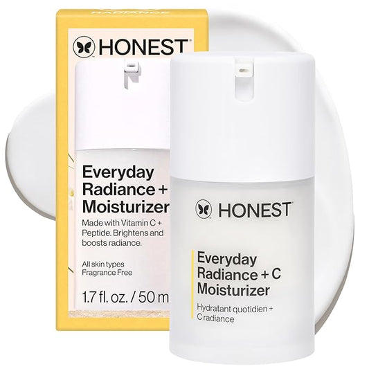 Honest Beauty Everyday Radiance Vitamin C Lightweight Moisturizer | Brightens + Improves Skin Tone | Gentle for Sensitive Skin, Fragrance Free, Vegan | 1.7 fl oz-GlimoraGlow