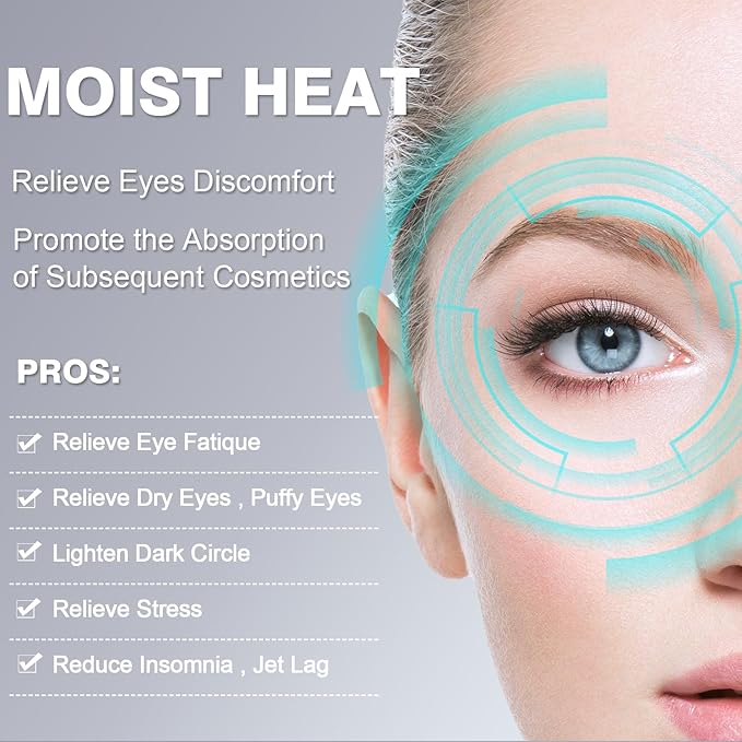 15PCS Steam Eye Mask, No Scent, Self-Heating Eye Mask, Eye SPA Mask, Relieve Eye Strain Fatique, Dark Circles, Puffiness(15pcs)-GlimoraGlow