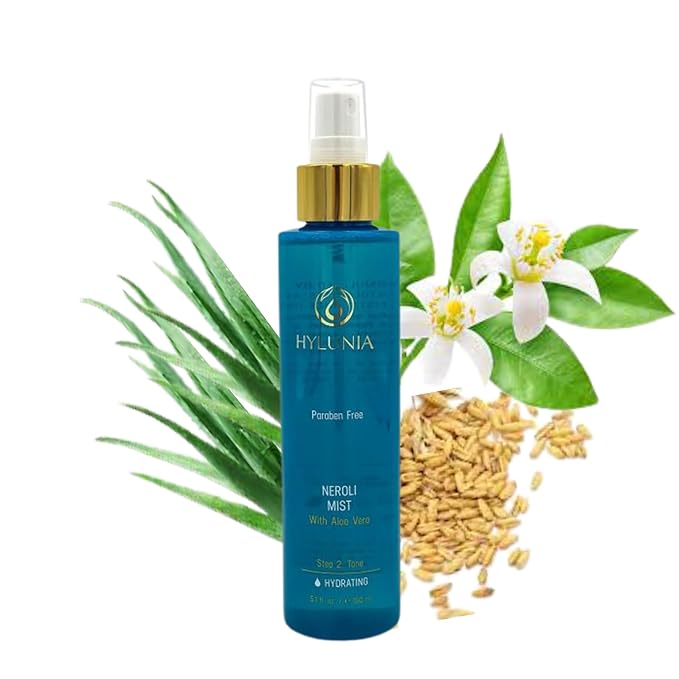 Hylunia Neroli Mist - instant moisturizing spray - Colloidal Silver and Aloe Vera - for younger fresher looking skin - all natural toner-GlimoraGlow