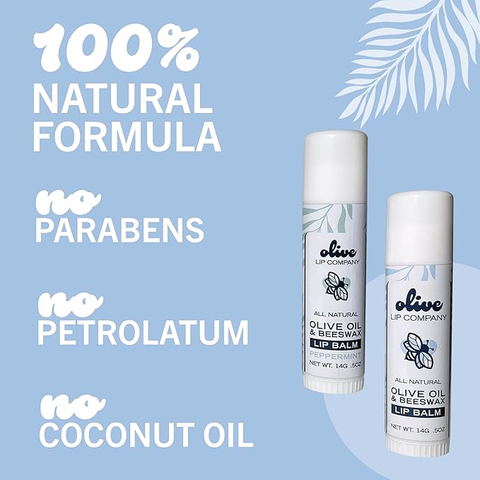 Hydrating Beeswax Lip Balm with Natural Olive Oil and Mango Butter, 0.5 oz. Tube, Clear Long Lasting Moisturizer for Dry, Cracked, Chapped Lips, Hydrating Skincare for Women, Men, Kids-GlimoraGlow