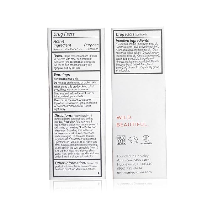 Annmarie Skin Care Sun Love SPF 20 Sunscreen - Reef Safe. - Non-Nano Zinc Oxide Sunscreen with Moisturizing Organic Pumpkin, Sunflower, Hemp Seed Oils, Lightweight & Sheer Sunscreen (50mL, 1.7 fl oz)-GlimoraGlow