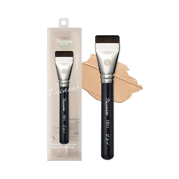 Korean Piccasso Brush FB11 Spatula Brush – Professional Foundation Brush for Liquid Makeup, Flat and Soft Bristles for Seamless Application, Ideal for Liquid Foundation and Cream Face Makeup-GlimoraGlow