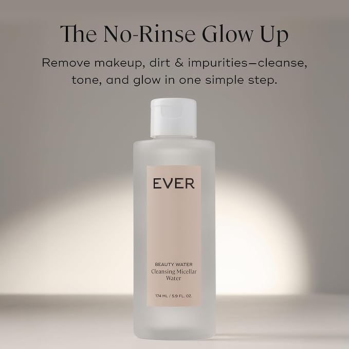 EVER Beauty Water - Cleansing Micellar Water, Eye Makeup Remover, Rose Water Cleanser, Sensitive Skin Water Makeup Remover-GlimoraGlow