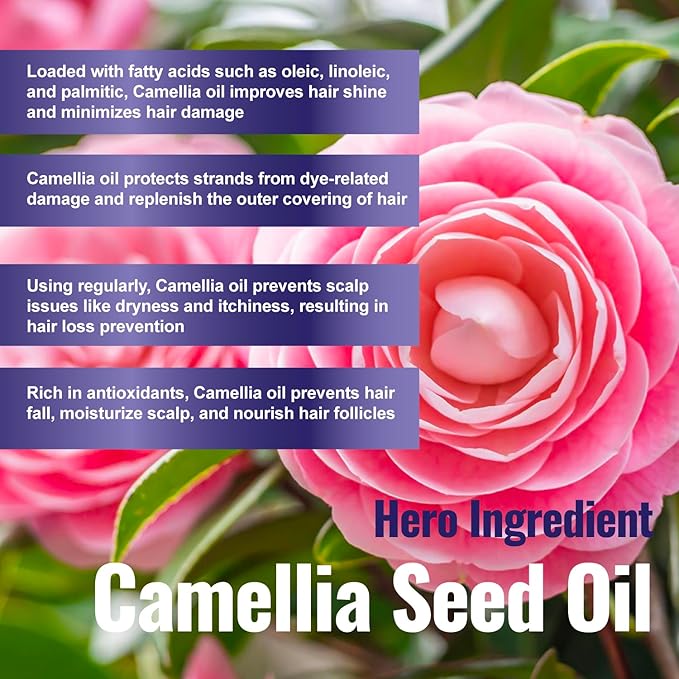 100 Natural Botanical Hair Growth Serum for Nourishing Hair Scalp and Protecting Hair loss, Moringa Camellia Rosemary Castor Tea Tree Peppermint Jojoba Blended , Made In USA (2oz)-GlimoraGlow