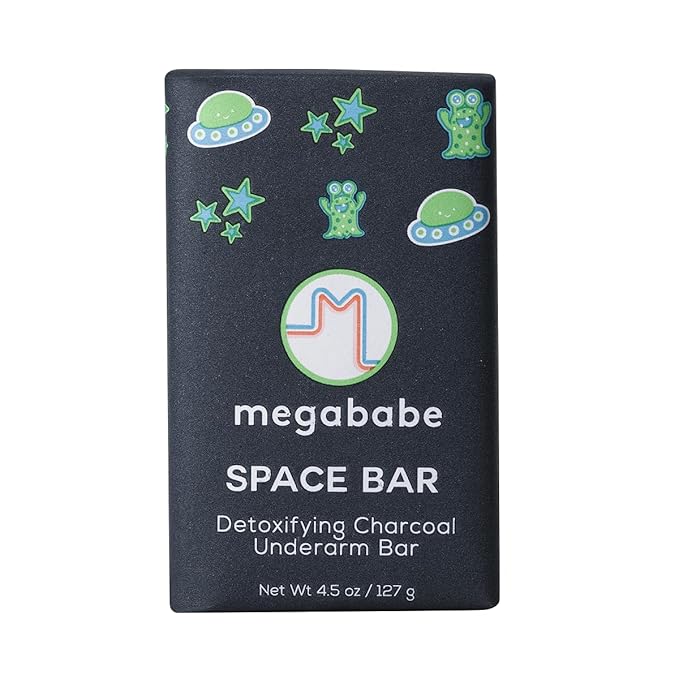 Megababe Underarm Bar Soap - Space Bar | With Detoxifying Charcoal for Odor Control | 4.5 oz-GlimoraGlow
