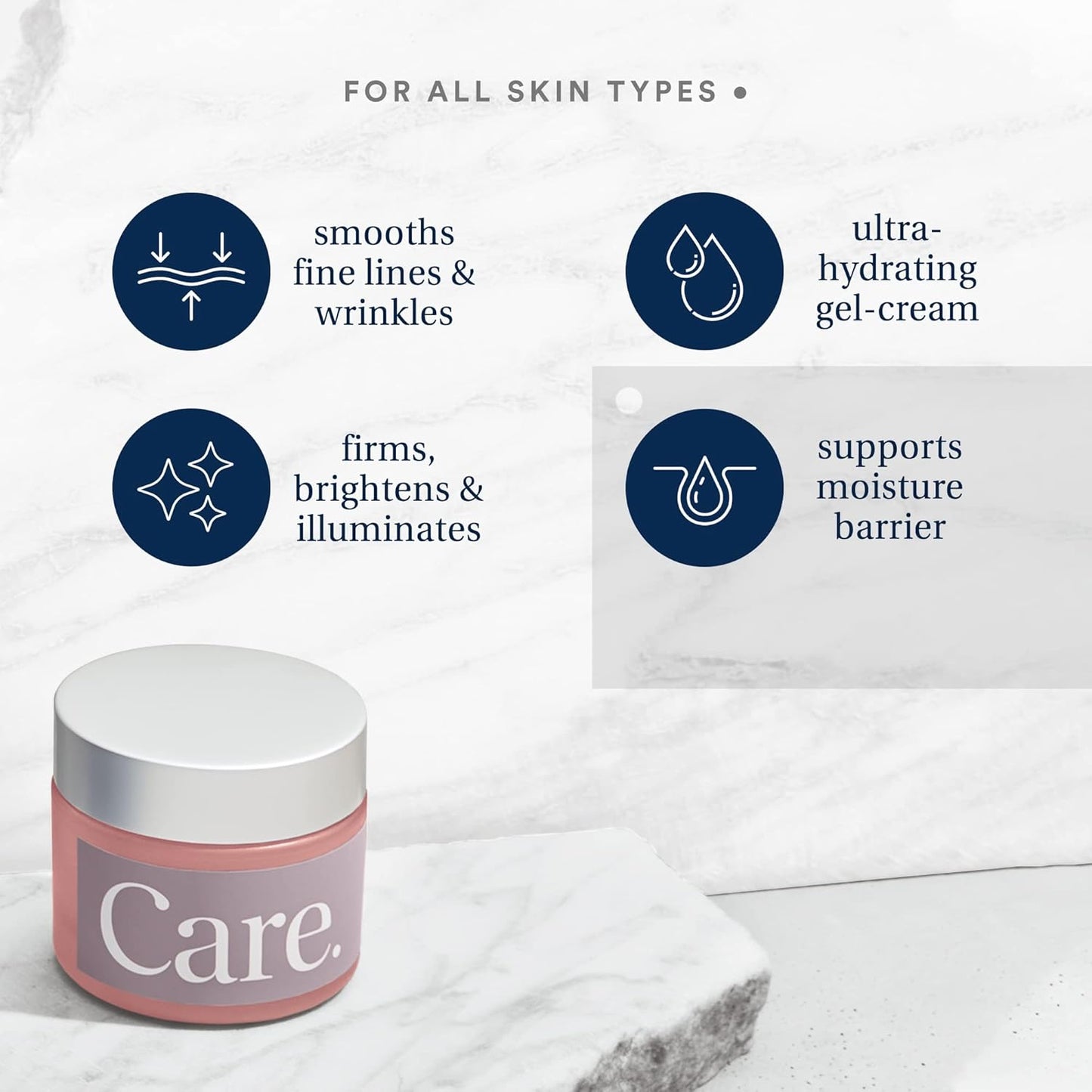 Care Skincare - Deep Moisture Fix, Hydrating Water Cream, Oil Free Face Moisturizer With Hyaluronic Acid, Fragrance Free For All Skin Types, Hydrating + Plumping 1.7 oz.-GlimoraGlow