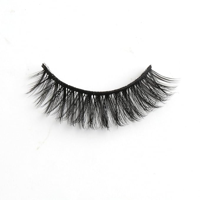 SUNWELL False Eyelashes 12mm Mink Lashes Natural Look 3D Faux Mink Eye Lashes Soft Reusable Luxury Volume Fake Eyelashes 10 Pairs Pack-GlimoraGlow