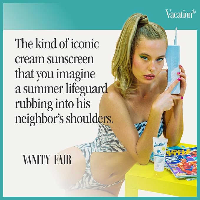 Vacation Classic Sunscreen Lotion SPF 50, Water-Resistant, Lightweight, Transparent on All Skin Tones, Dermatologist-Tested, Vegan, Travel Size, 3.4 Fl. Oz. (Value Pack of 3)-GlimoraGlow