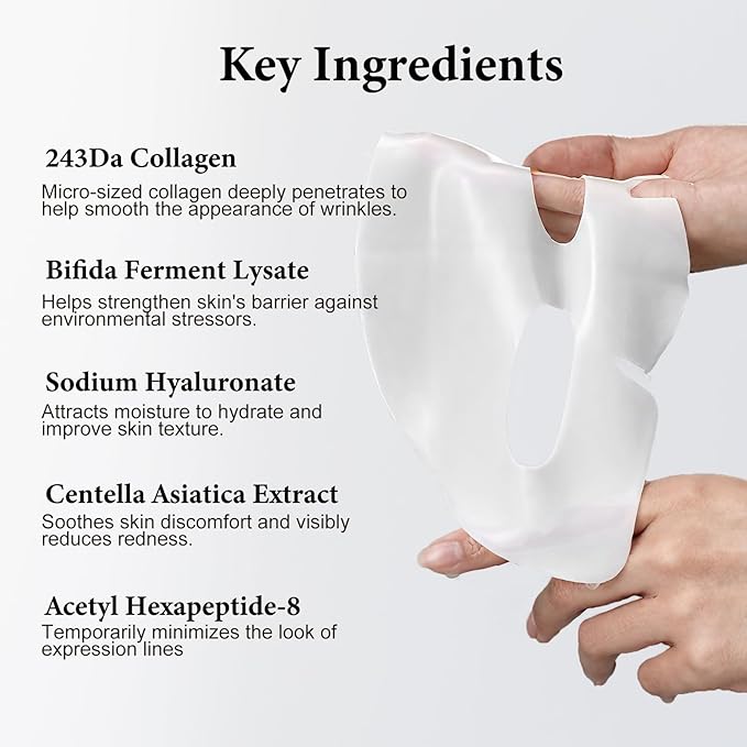 ISTON 4 Pack Collagen Face Mask, Collagen Real Deep Anti Wrinkle Lifting Mask | Firming,Pore Minimizing | Overnight Hydrating Face Masks Skincare for Glass Skin |TikTok Trend Items Skin Care-GlimoraGlow