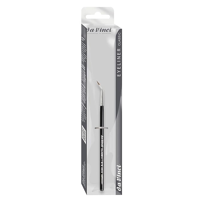 da Vinci Cosmetics Series 4634 Classic Eyeliner Brush, Bent Pointed Russian Red Sable, 20.4 Gram-GlimoraGlow