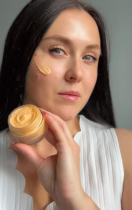 MY ATOMIC BAKUCHIOL Cream for Eyes, Face and Neck – Bakuchiol + Purified Quinoa Seed Polysaccharides | Anti-Aging, Lifting & Brightening | Retinol Alternative | Vegan & Dermatologically Tested – 45ml-GlimoraGlow