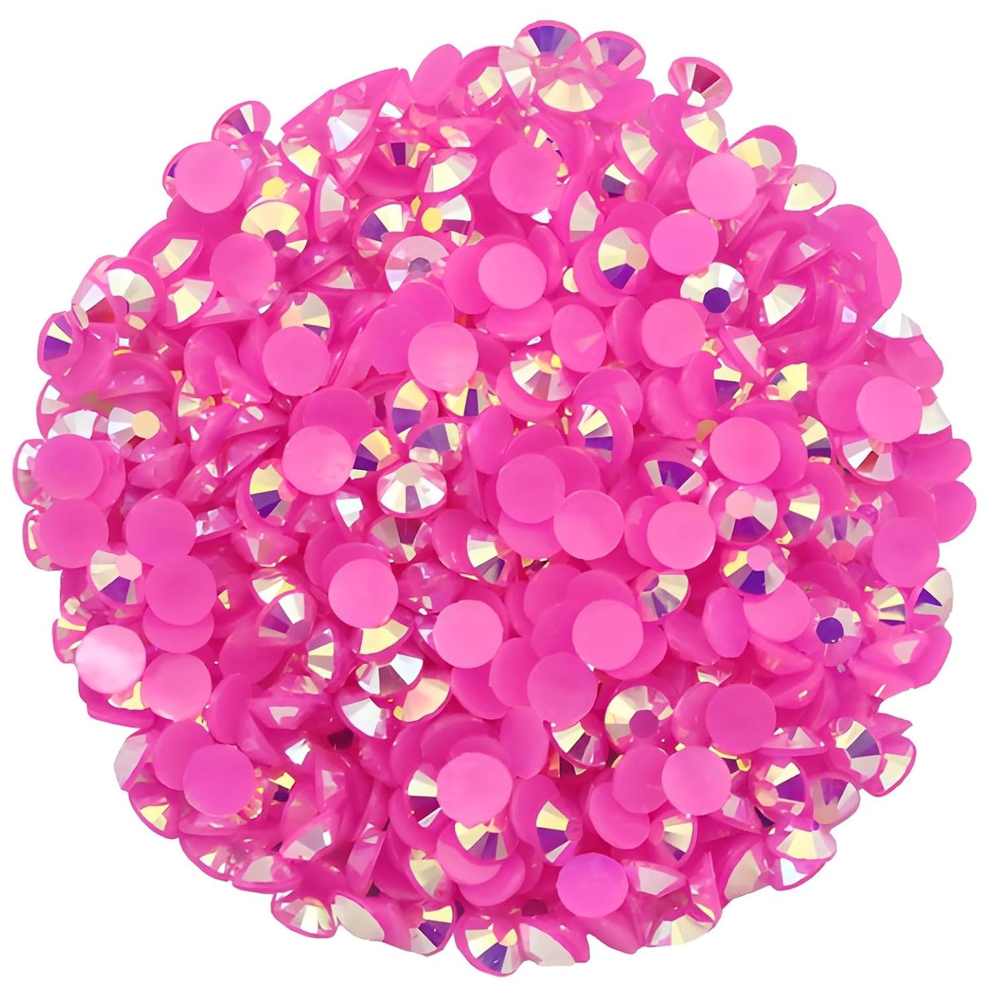 2250 Pcs SS16 4mm AB Flatback Rhinestones for Nails Art Crafts Glitter Round Shine Gems Crystals DIY Clothes Shoes （Light RoseRed AB）-GlimoraGlow