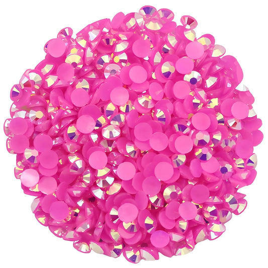 1440 Pcs SS20 5mm Flatback Rhinestones for Nails Art Crafts Glitter Round Shine Gems AB Crystals DIY Clothes Shoes （Light RoseRed AB）-GlimoraGlow