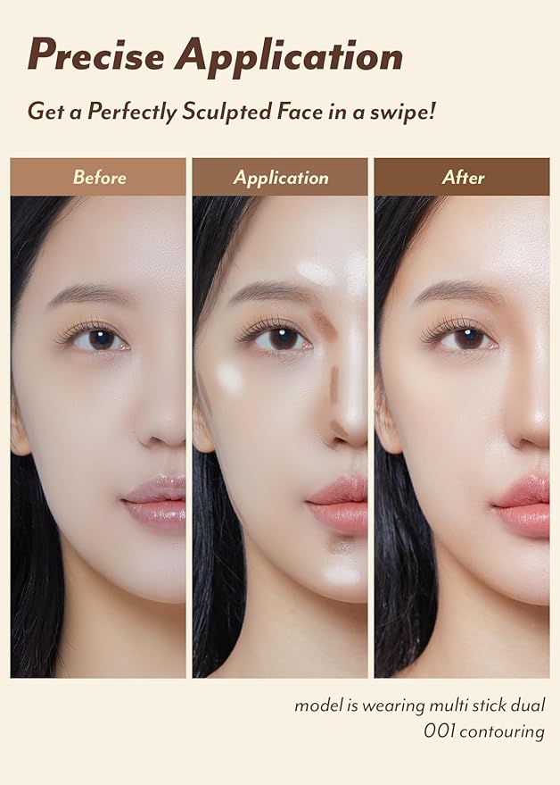 I'M MEME I'm Multi Stick Dual | Two Shade Shading and Highlighting Matte Finish | Suitable for Beginners Portable Size | 001 Contouring-GlimoraGlow