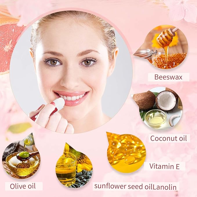 130 Pack Natural Lip Balm Bulk with Vitamin E and Coconut Oil - Moisturizing, Soothing, and Repairing Dry and Chapped Lips - 13 Flavors - Non-GMO 0.15 Oz-GlimoraGlow