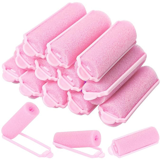 12 Pcs Foam Sponge Hair Rollers 2.4 Inch Hair Curlers to Sleep In Soft Sleep Rollers for Curls Style Heatless Curler Hair Christmas Party Hairstyles-GlimoraGlow