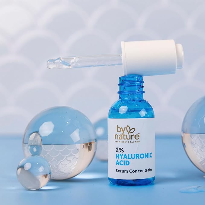 By Nature 2% Hyaluronic Acid Serum for Face & Neck - Skincare from New Zealand - 2% Hyaluronic Acid Facial Serum Concentrate - 1fl. Oz-GlimoraGlow