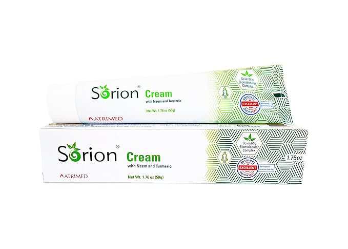 Sorion Cream - Herbal Moisturizer for Dry, Itchy, Flaky Skin with Coconut Oil, Neem, Turmeric and Pala Indigo Plant Skincare-GlimoraGlow
