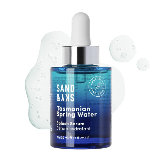 Sand & Sky Tasmanian Spring Water Hydrating Serum with Hyaluronic Acid & Probiotics - Fine Line Reducing Face Serum, Plumps Skin & Smooths Wrinkles, 1 fl oz-GlimoraGlow
