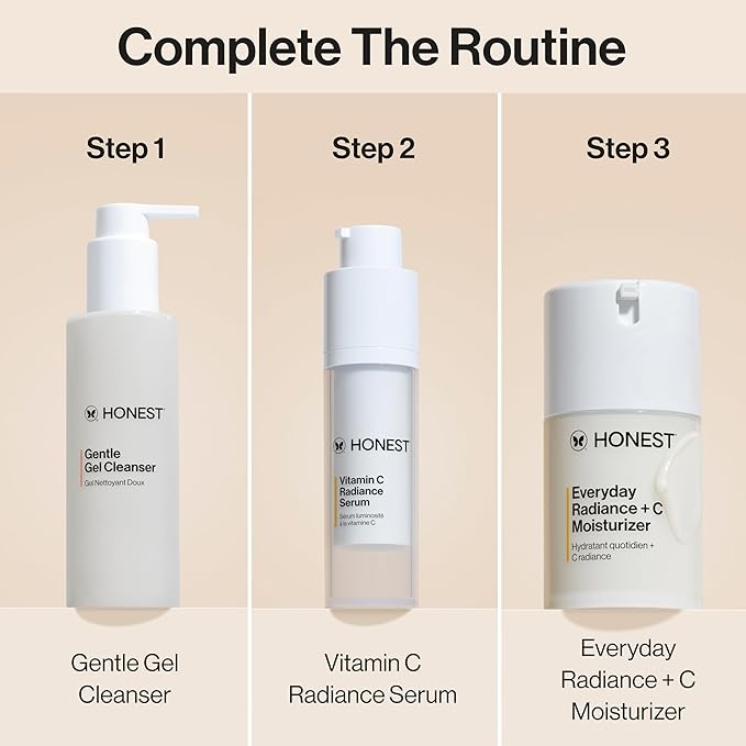 Honest Beauty Everyday Radiance Vitamin C Lightweight Moisturizer | Brightens + Improves Skin Tone | Gentle for Sensitive Skin, Fragrance Free, Vegan | 1.7 fl oz-GlimoraGlow