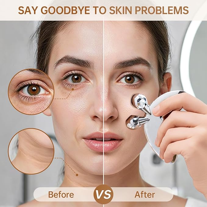 Ice Face Roller-3D Butterfly roller for Women,Stainless Steel Gua Sha Facial Massager Tool for Skin Tightening,2-in-1 Body Gua Sha Massager Tool for Muscle Ache&Lymphatic Drainage,Butterfly Decoration-GlimoraGlow