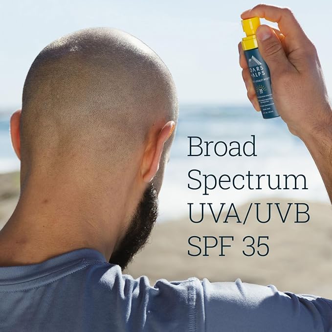 Oars + Alps Face & Scalp Sunscreen Spray Mist, SPF 35 Facial & Hair Sunscreen, Protects from Blue Light, Incfused with Aloe Vera + Cucumber, Water & Sweat Resistant, Summer Splash Scent, 2pk-GlimoraGlow