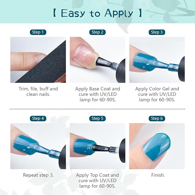 JODSONE 23 PCS Gel Nail Polish Kit with U V Light Popular Color with Durable Base Coat Matte Glossy Top Coat-GlimoraGlow