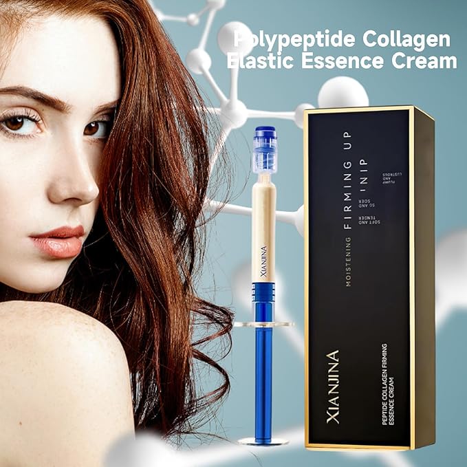 Polypeptide Collagen Elastic Essence Cream - Xianjina Anti-Wrinkle Firming Face Lotion for Women with Micro-Molecular Peptides (2PC)-GlimoraGlow
