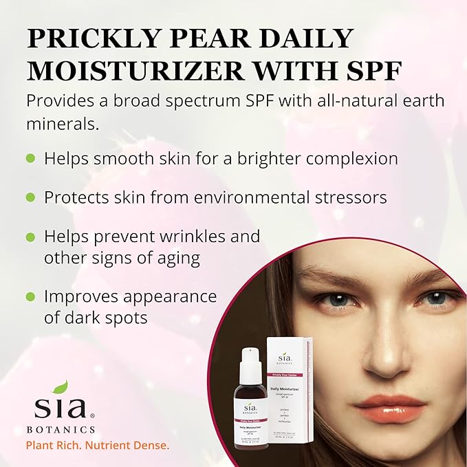 Prickly Pear Daily Facial Moisturizer - SPF 30 (59ml/2oz Pump Bottle) | Face Sunscreen w/Prickly Pear, Sweet Orange, Lavender | Natural, Clean, Botanical Skincare for Women-GlimoraGlow