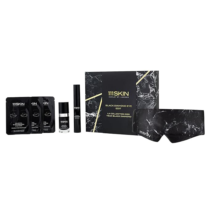 111SKIN Black Diamond Eye Edit| Gift Set of Celestial Black Diamond Eye Cream, Eye Masks and Contour Gel | Tighten & Lift Eye Area | Botox Alternative-GlimoraGlow
