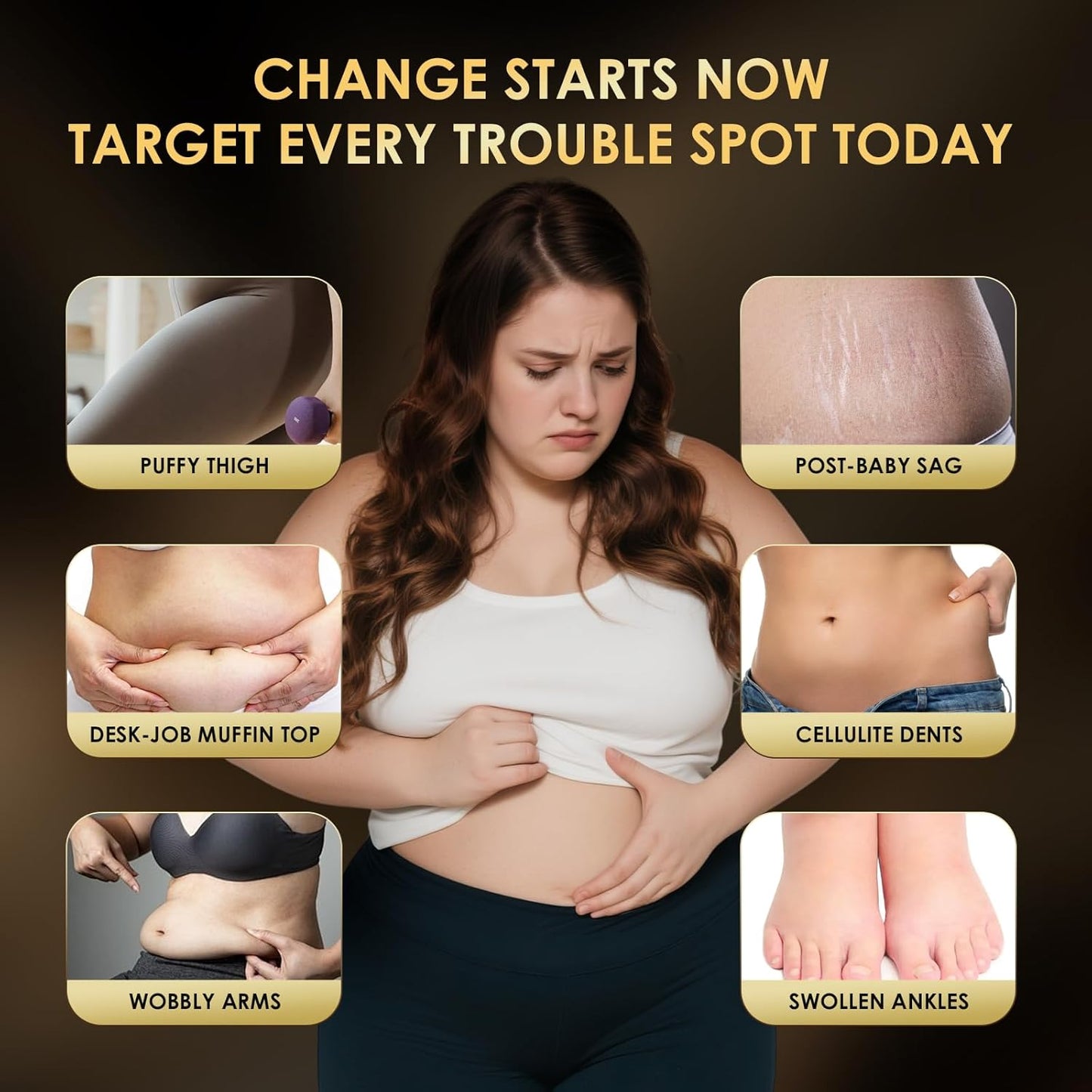 B Flat Belly Firming Cream - Premium Skin Tightening Cream for Stomach，Thighs & Butt， Skin Smoothing Moisturizer for Women and men, 4.22 fl oz-GlimoraGlow