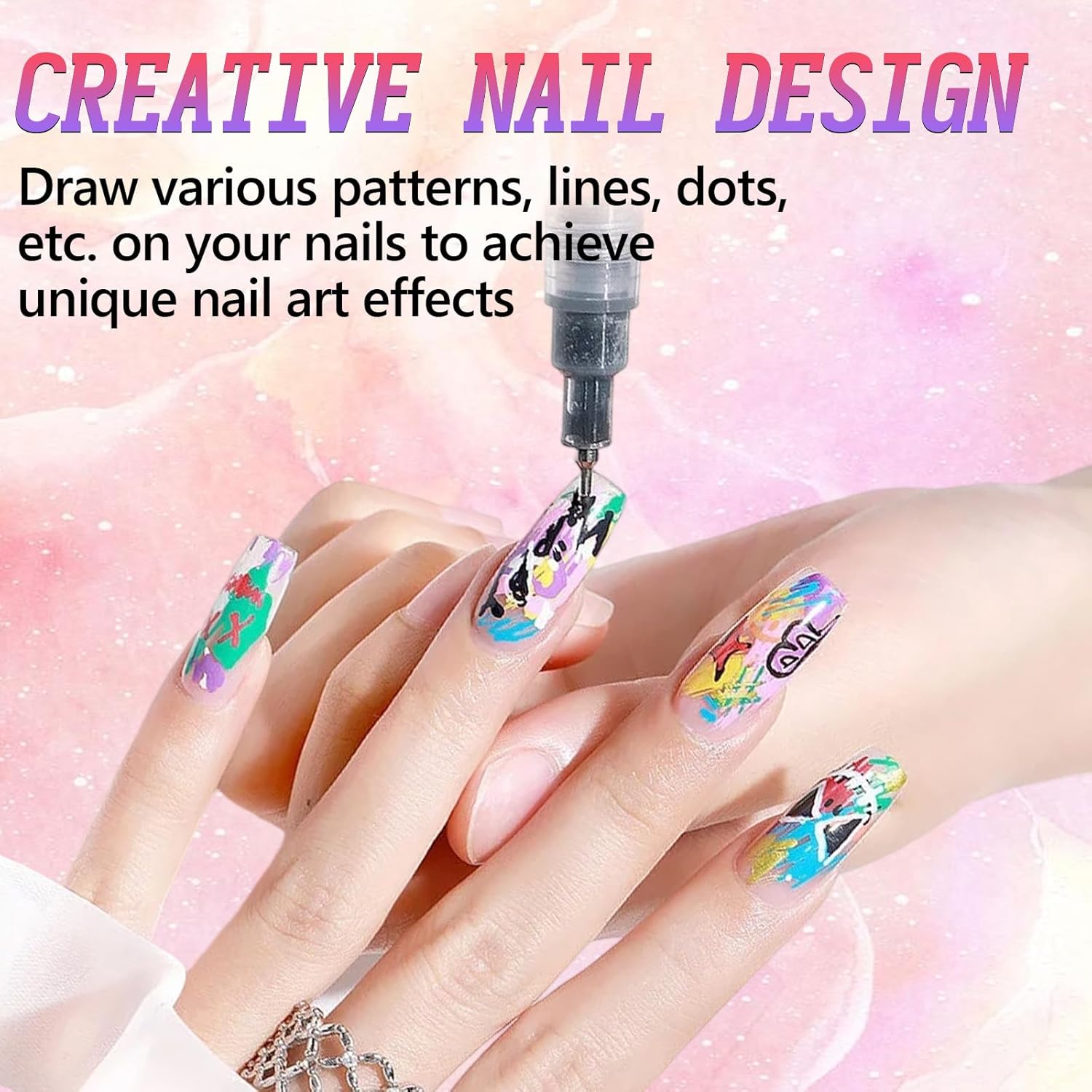 12 Colors Nail Art Pens Set, Nail Art Markers for Gel Nails, Drawing Painting Point Liner Acrylic Painted Pen Kit, Waterproof and Quick-drying Nail for DIY Nails Art Design Manicure Tools-GlimoraGlow