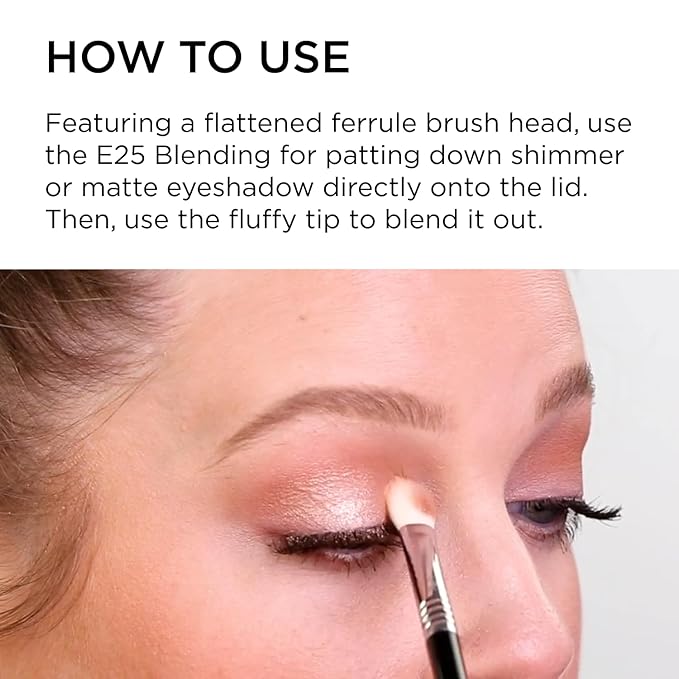 Sigma Beauty Professional E25 Eyeshadow Blending Brush – Professional Eyeshadow Brush for Seamless Eyeshadow Blending, Softens Dramatic Edges & Harsh Lines for a Well Blended Effect (1 Brush)-GlimoraGlow