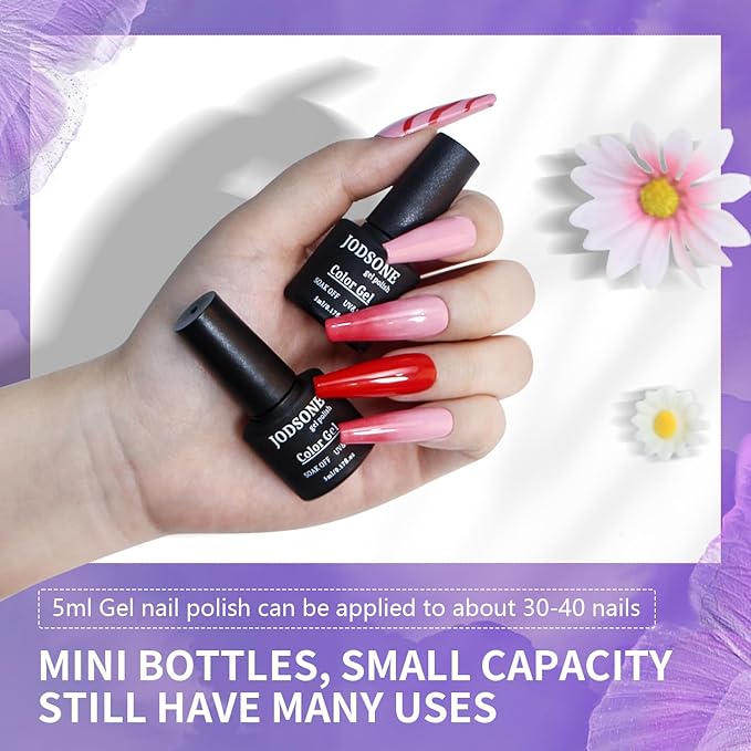 JODSONE 20 Colors Gel Nail Polish Kit with U V Light Base Top Matte Coat High Shine Vibrant Nail Gel Equipped with Manicure Tools-GlimoraGlow