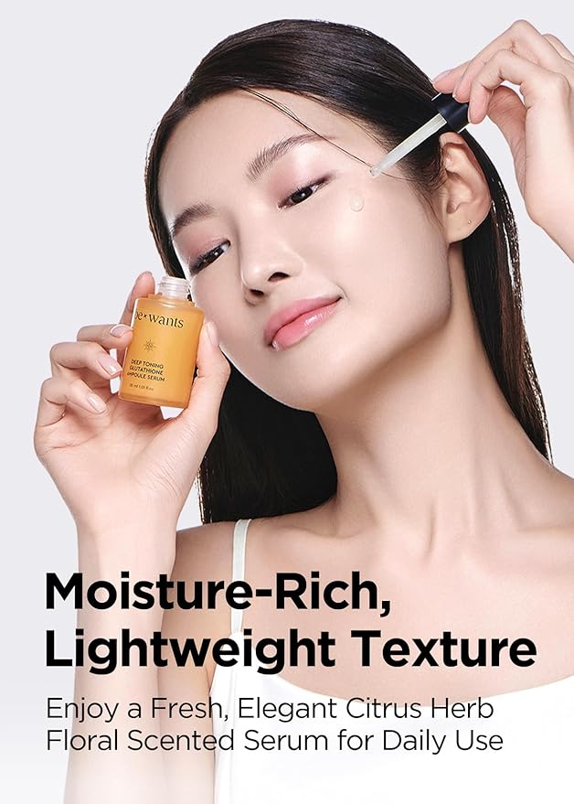 Bewants Skin Brightening Glutathione Serum, Deep Toning Complex for Even Skin Tone, with Vitamin C, Niacinamide 50,000ppm, and Dark Spot care, 1.01 fl oz (1 Pack)-GlimoraGlow