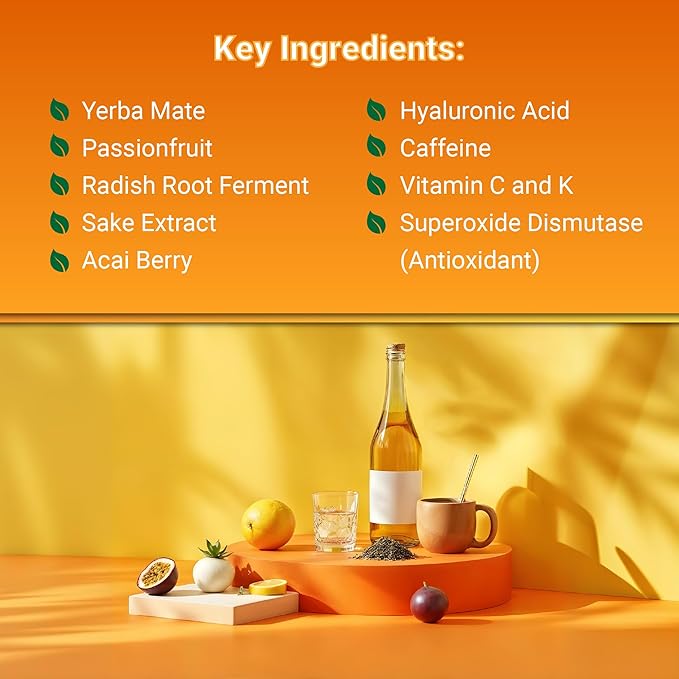 Caffeine Eye Cream – Yerba Glow Natural Under Eye Serum for Dark Circles, Puffiness & Fine Lines – Clean Hydrating Formula with Yerba Mate, Sake & Hyaluronic Acid-GlimoraGlow