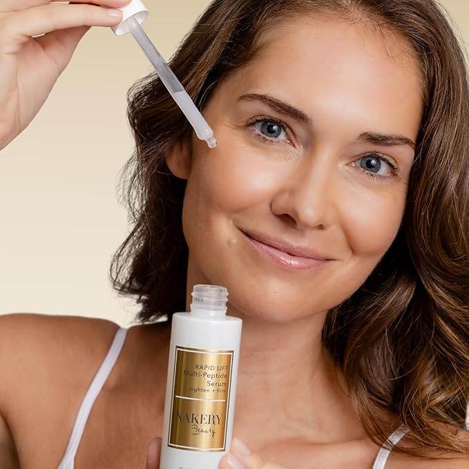 Nakery Collagen Peptide Serum for Women - Rapid Lift Face Serums for Anti Aging Face Tightening and Lifting - Multi Peptides Collagen Serum for Face & Crepey Skin to Firm Wrinkles & Sagging Skin-GlimoraGlow