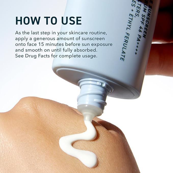 Skin Solar Shade - Moisturizing Face Sunscreen SPF 46 PA++++ Broad Spectrum UV Protection. Hydrating Sunblock for Dry Skin. Lightweight Travel Size Sun Protection, 1.7oz-GlimoraGlow