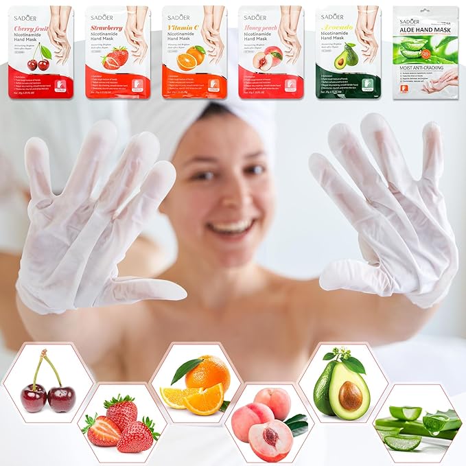 24 Pcs Fruits Beauty Facial Hand Foot Mask Cooling Eye Pads Set Spa Party Night Kit Beauty Skincare Hydrating Skin Cooling Eye Masks for Puffy Eyes Spa Stocking Stuffers Night Summer Party-GlimoraGlow