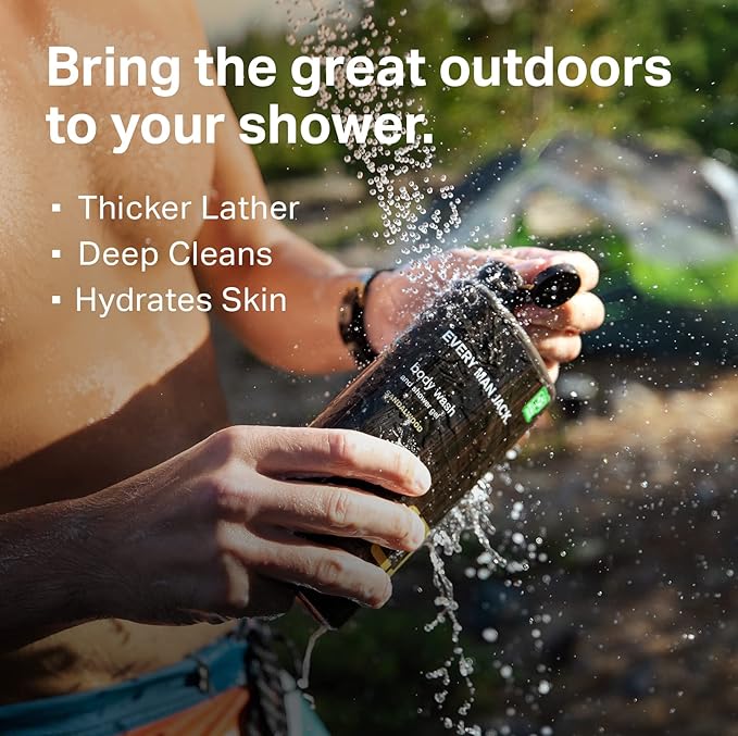 Every Man Jack Nourishing Sea Minerals + Citron Mens Body Wash for All Skin Types - Naturally Derived Ingredients - Cleanse and Hydrate Skin with Coconut and Glycerin - 24oz 2 Bottles-GlimoraGlow