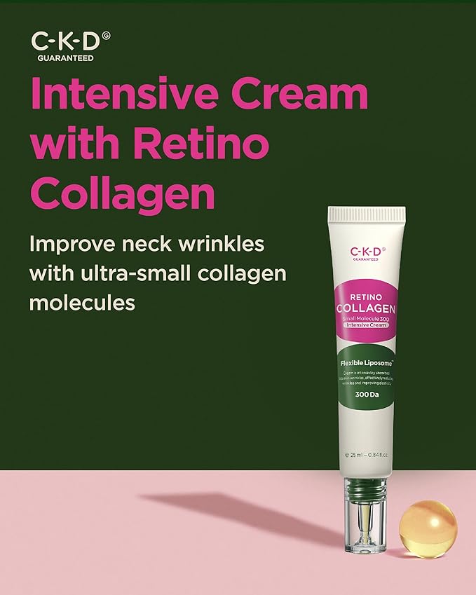 CKD Retino Collagen Intensive Cream - Retinal Spot Collagen Cream for Fine Lines, Deep Wrinkles, and Sagging Reduction. Anti-Aging and Youthful Skin. Korean Skin Care. 0.84 fl oz-GlimoraGlow