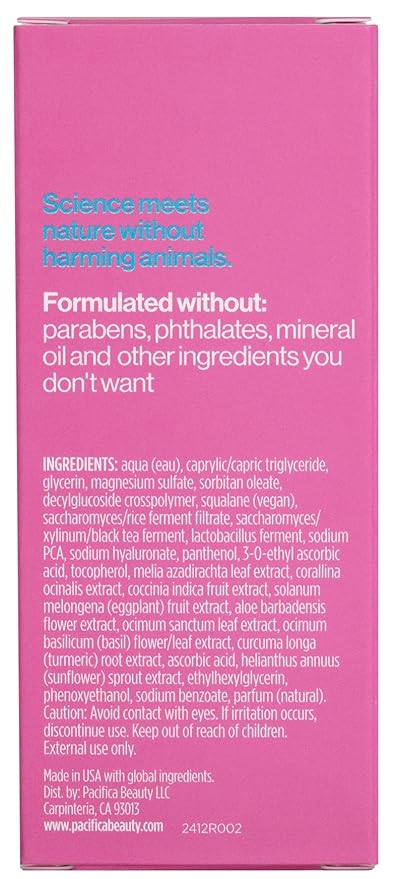 Pacifica Face Oil Serum - Flower Fix Bi-Phase Hydrating Skin Barrier - w/Hyaluronic Acid & Natural Botanical Ingredients - for Dry Sensitive Skin Vegan & Cruelty-Free Dermatologist Approved-GlimoraGlow