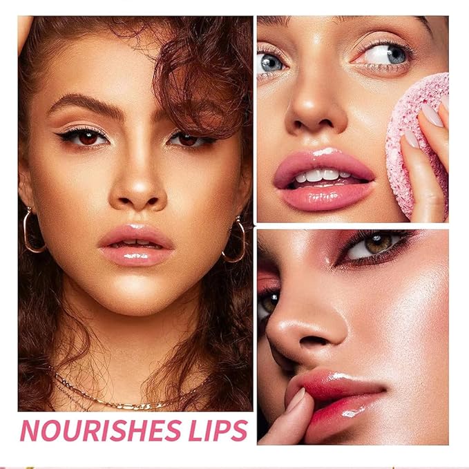 Hydrating Lip Glow Oil, Moisturizing Lip Glow Oil, Nourishing Glossy Transparent Lip Oil, Plumping Lip Oil, Lip Balm, Non-sticky Tinted Toot Lip Balm for Lip Care (CHERRY) 0.2 OZ-GlimoraGlow