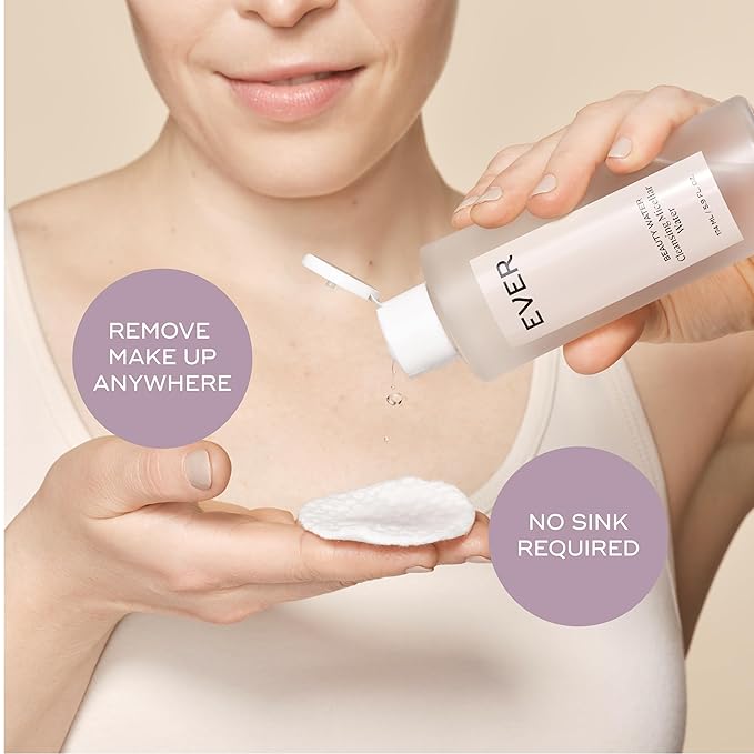 EVER Beauty Water - Cleansing Micellar Water, Eye Makeup Remover, Rose Water Cleanser, Sensitive Skin Water Makeup Remover-GlimoraGlow